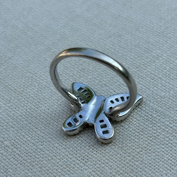 Sterling Silver Sparkling Butterfly Ring - Picture 3 of 6